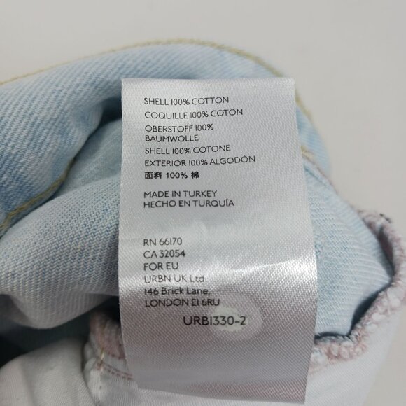 BDG Urban Outfitters High Rise Baggy Jeans Light Wash Distressed Ripped Size 29 - Picture 6 of 14